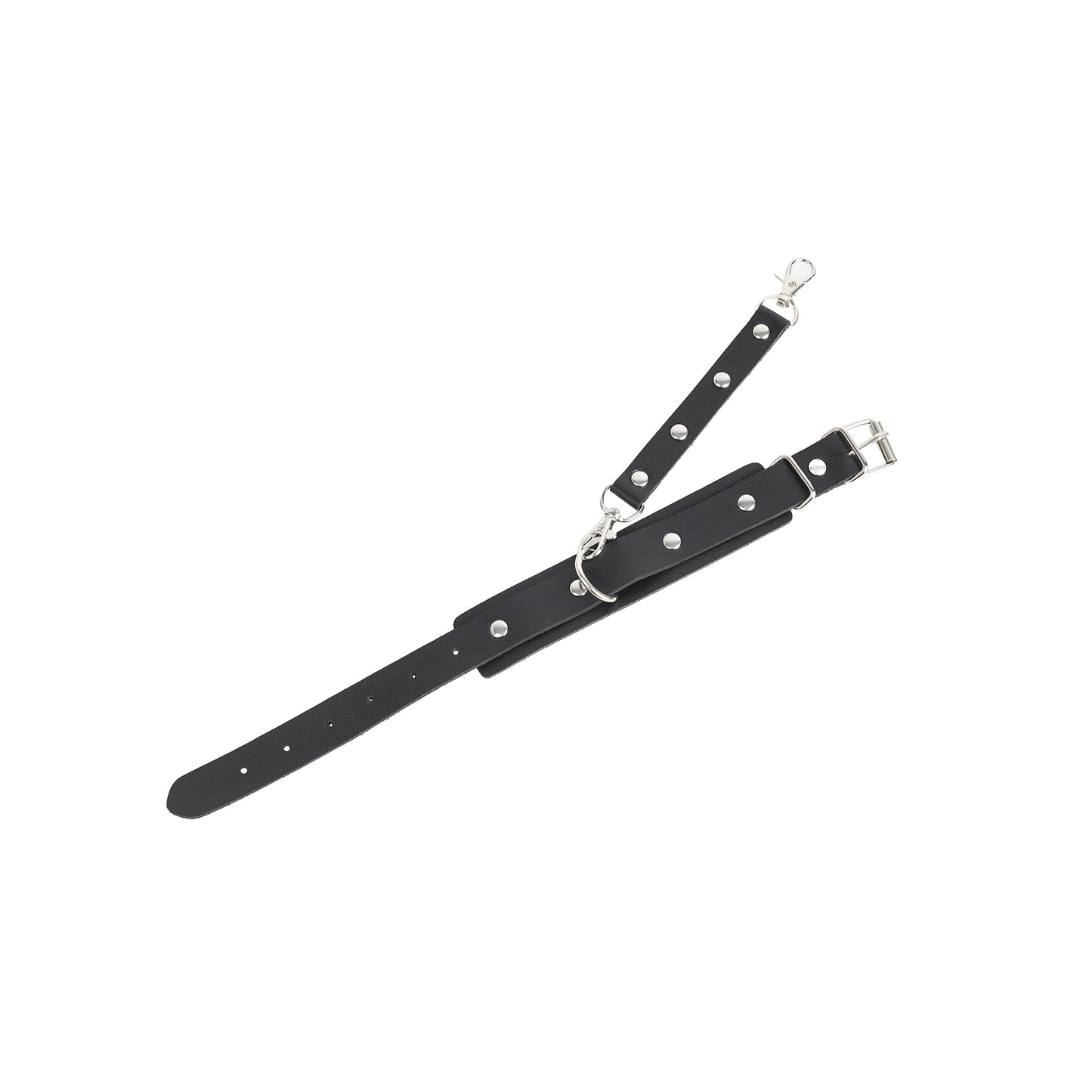 After Dark Harness - Black Faux Leather Waist & Leg Harness with Cuffs