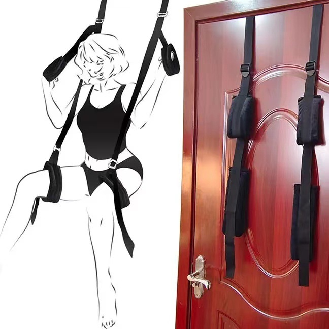 Bondage Leg Spread Door Harness - Adjustable