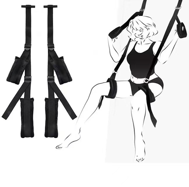 Bondage Leg Spread Door Harness - Adjustable