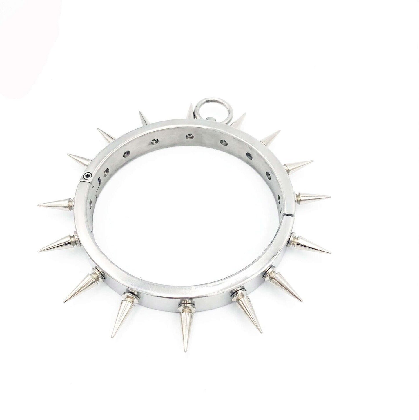 Kinky Chicken - Spiked Stainless Steel BDSM Collar with O-Ring