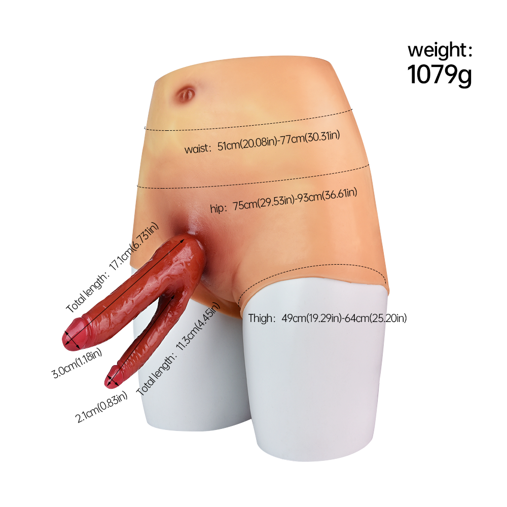 Dual Penetration Silicone Bodysuit – Realistic Vaginal & Anal Strap-On