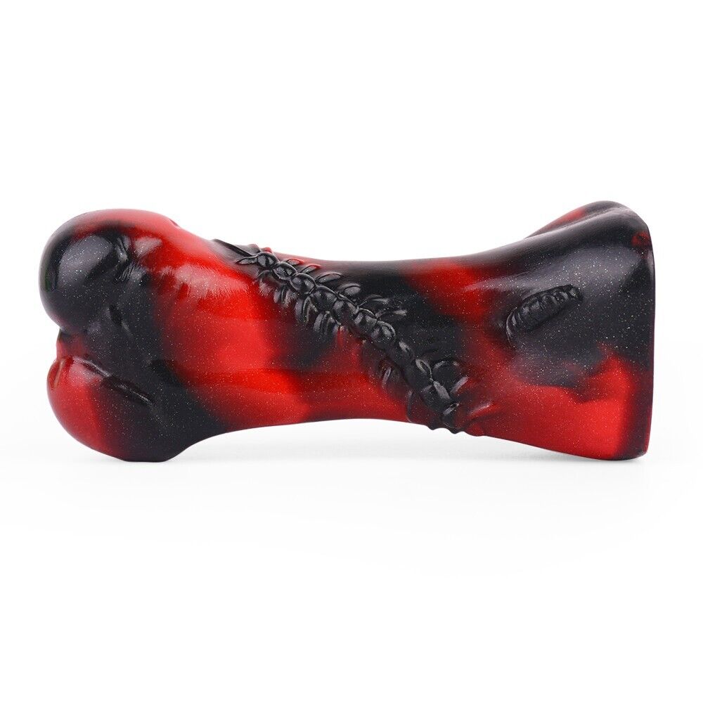 Luxury Silicone Bone Gag Collar · Adjustable BDSM Choker with Gold Hardware
