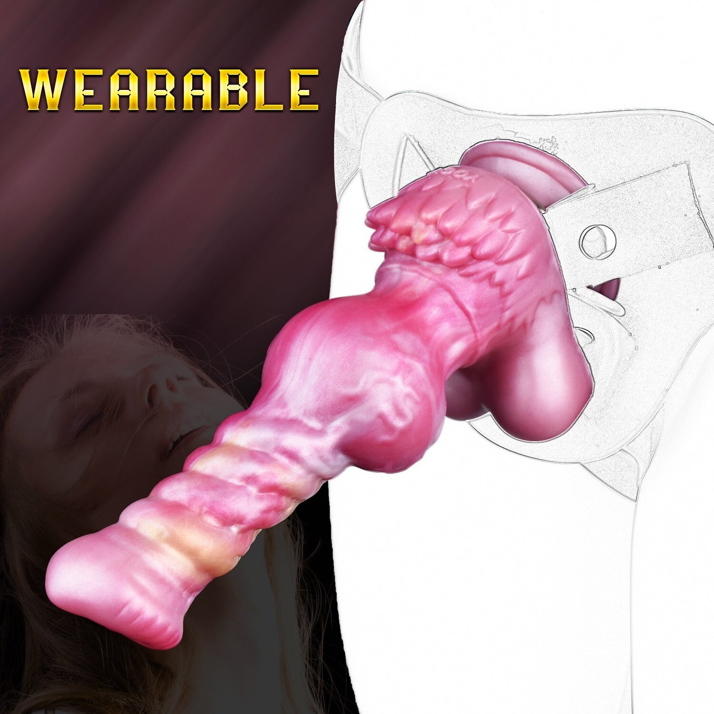 Remote-Controlled Telescopic Fantasy Vibrating Dildo