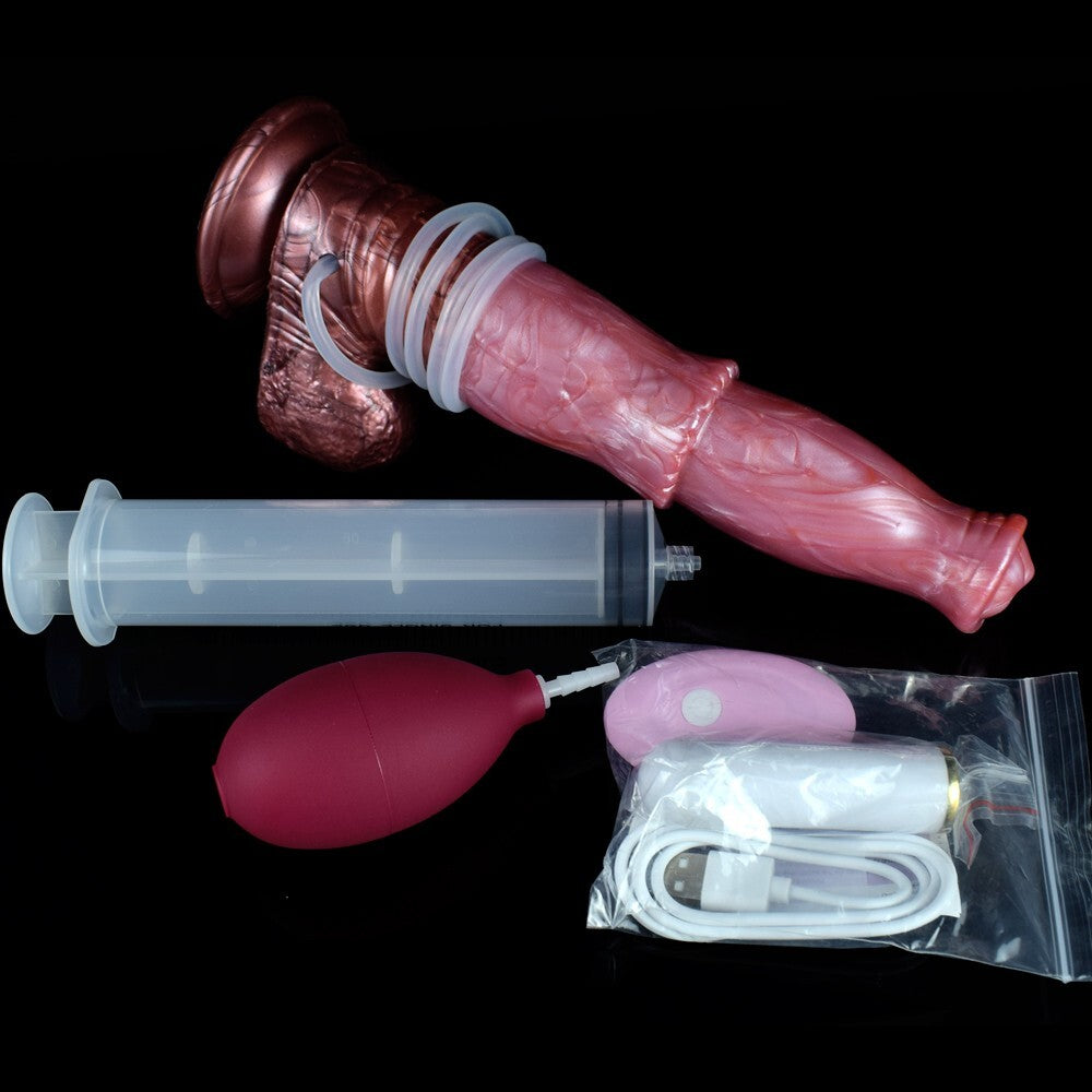 Realistic Vibrating Ejaculating Dildo – Premium Fantasy Play Set