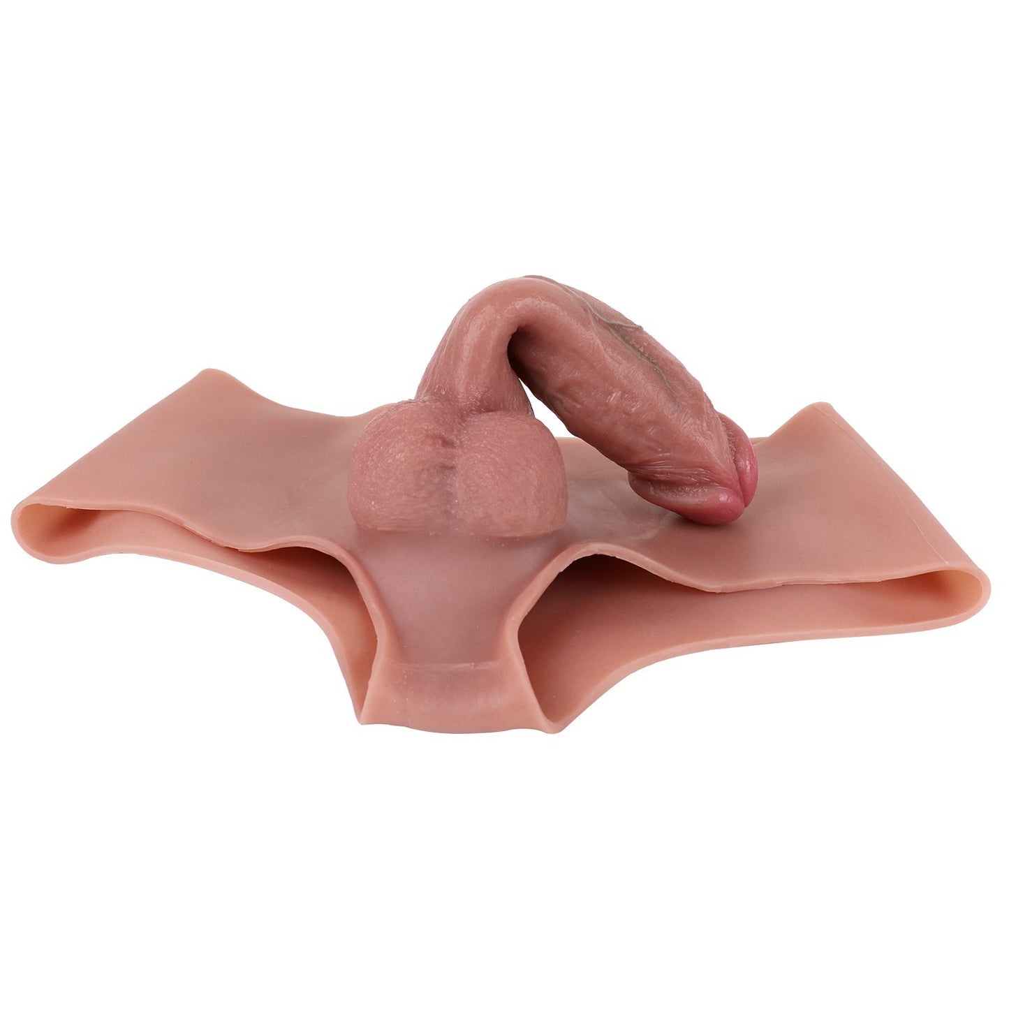 Wearable Realistic Penis Extension Pants 8" -Medical-Grade Silicone Strap-On