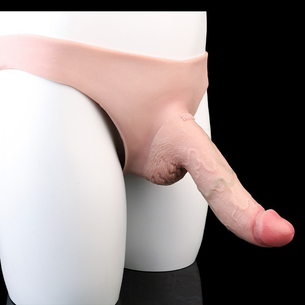 Realistic Wearable Penis Sleeve Pants | 7.3" Strap-On Extender | Hollow Core