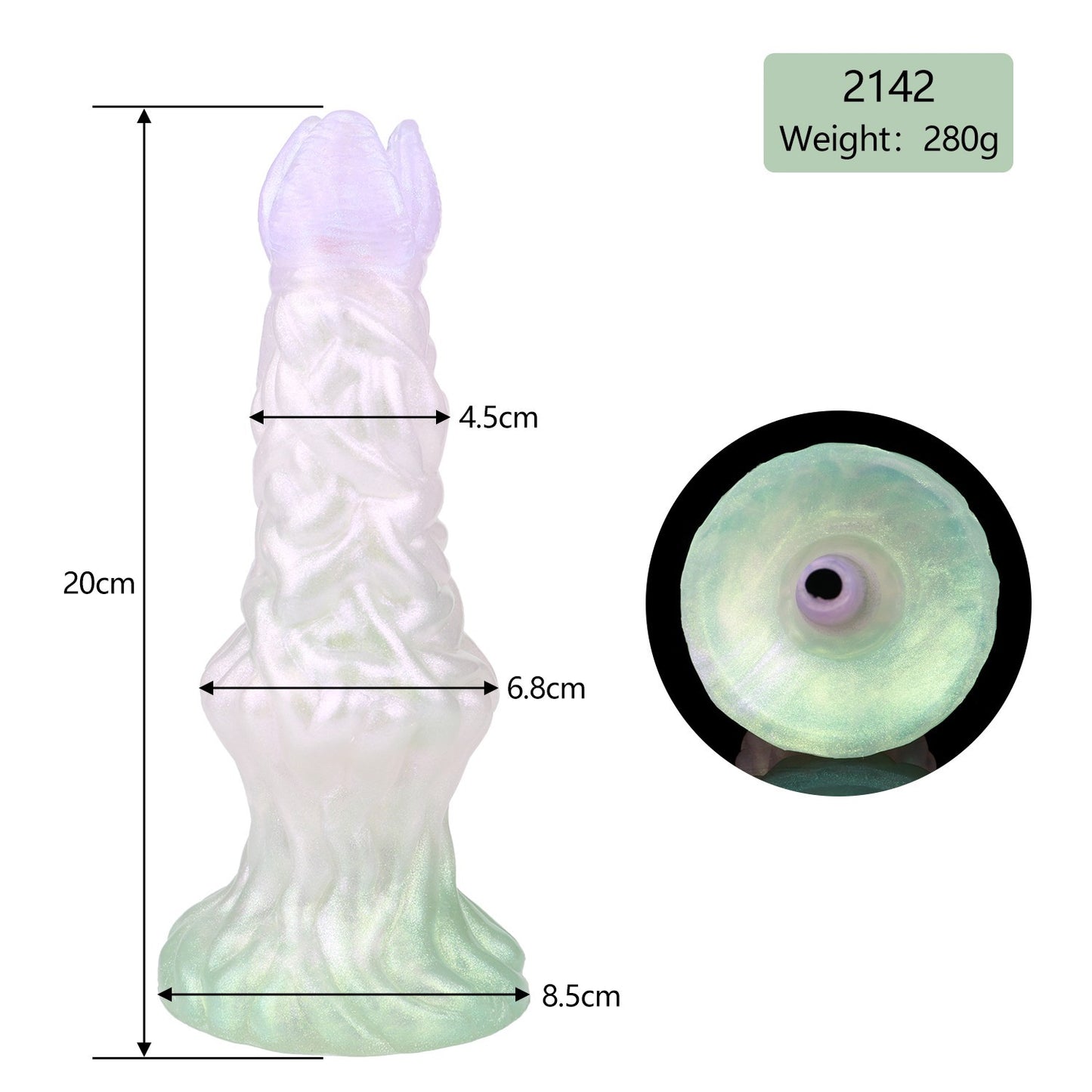 Fantasy Alien Egg-Laying Dildo | Ovipositor with Squirting Pump | Silicone Toy