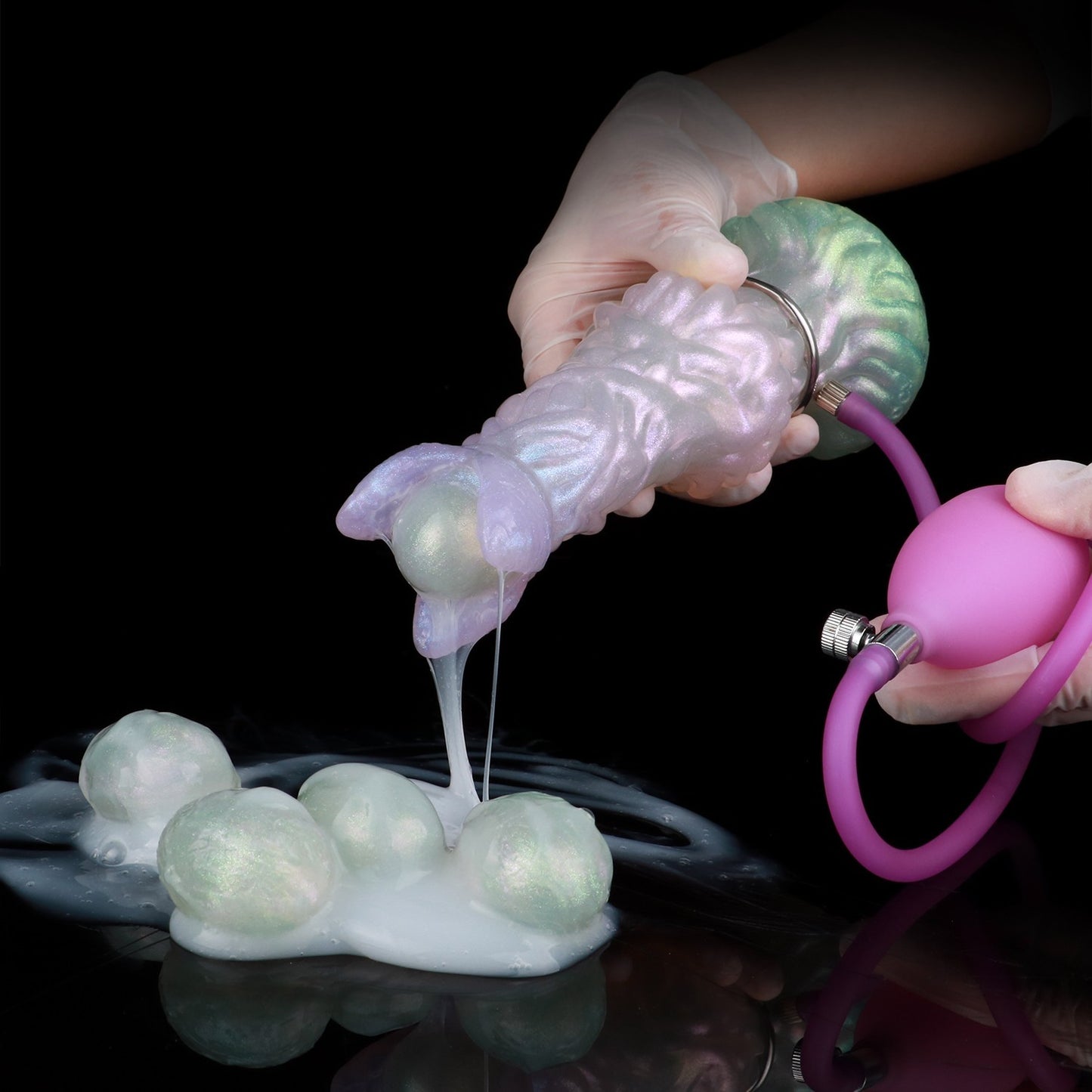 Fantasy Alien Egg-Laying Dildo | Ovipositor with Squirting Pump | Silicone Toy