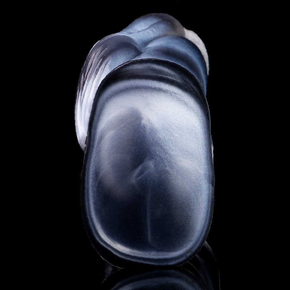 Fantasy Silicone Masturbator 6.3" Dual Channel Stroker Textured Medical-Grade