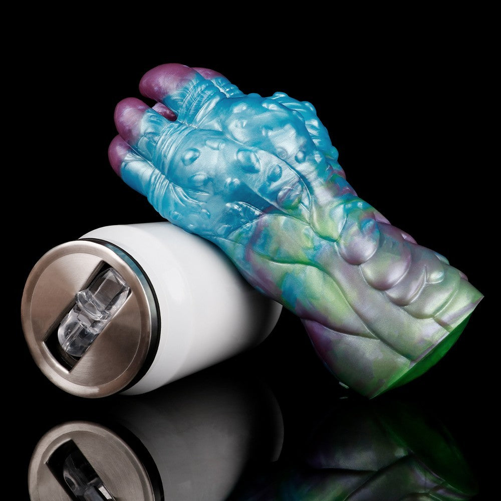 Fantasy Silicone Masturbator 7.5" Monster Claw Textured Tunnel Medical-Grade