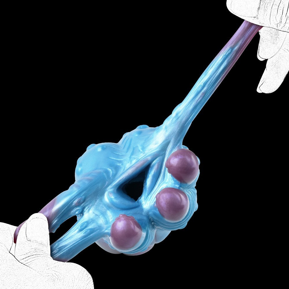 Fantasy Silicone Masturbator 7.5" Monster Claw Textured Tunnel Medical-Grade