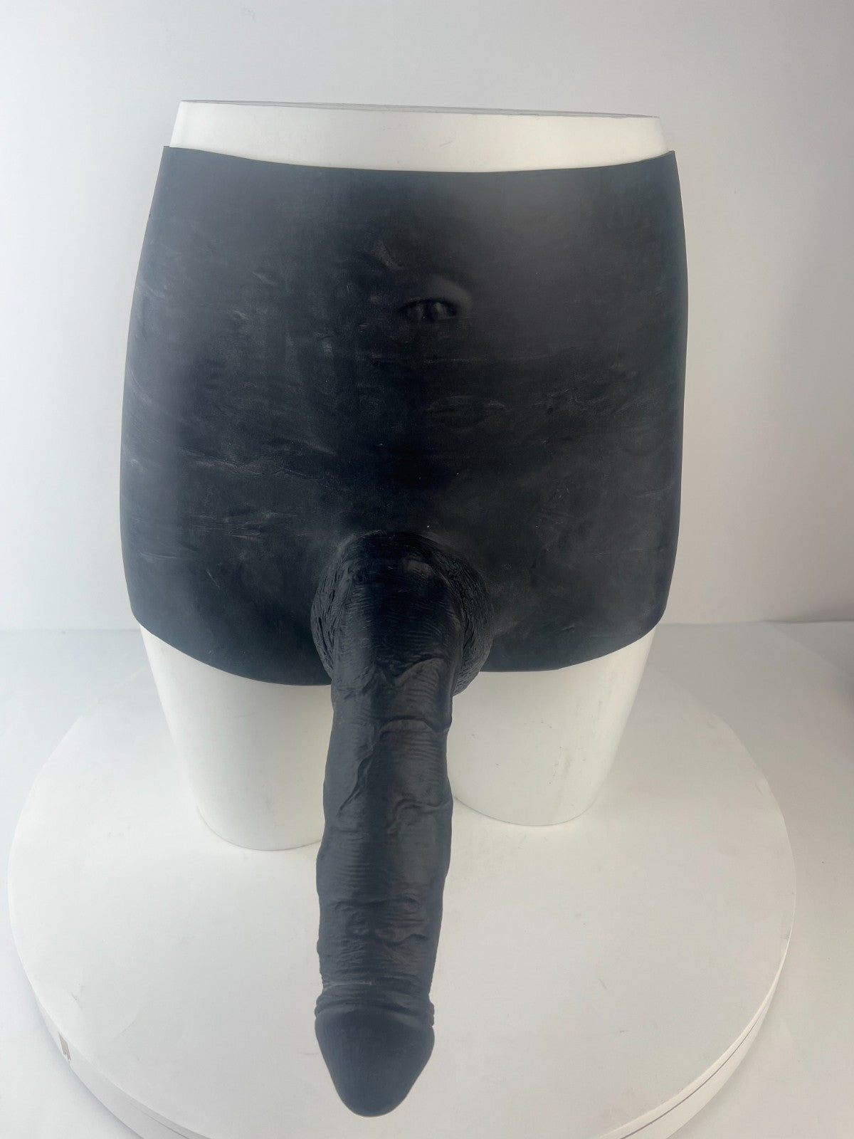 Silicone Hollow Penis Pants Black 9.6" Wearable Sleeve Realistic Design