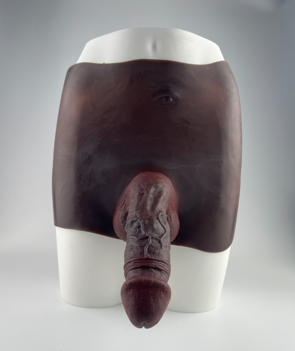 Silicone Hollow Penis Pants Brown 8.8" Wearable Extension Realistic Design
