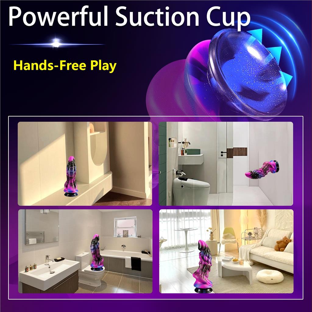 Majestic Dragon Fantasy Dildo - Galaxy Glow - 7.5" Suction Cup Pleasure