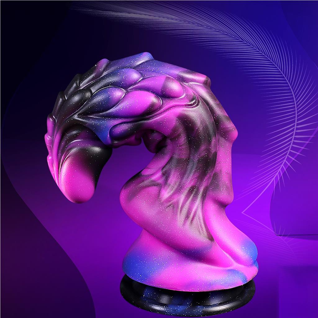 Majestic Dragon Fantasy Dildo - Galaxy Glow - 7.5" Suction Cup Pleasure