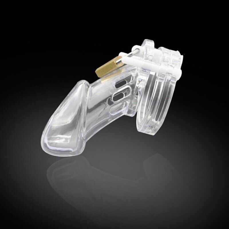 Clear Male Chastity Cage with Lock