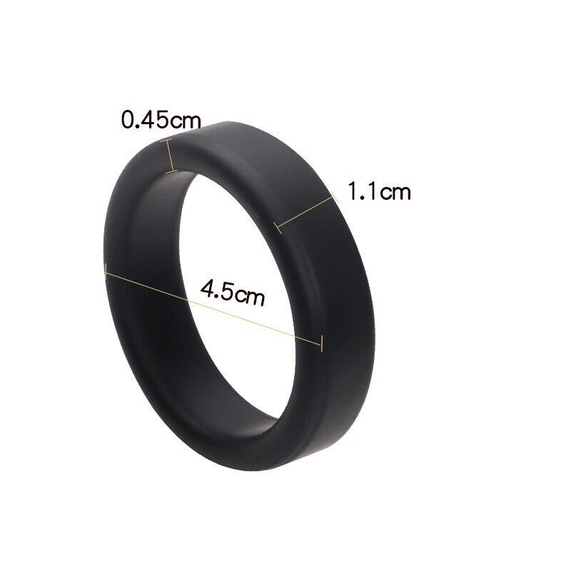 Premium Black Banded Penis Ring for Extended Pleasure