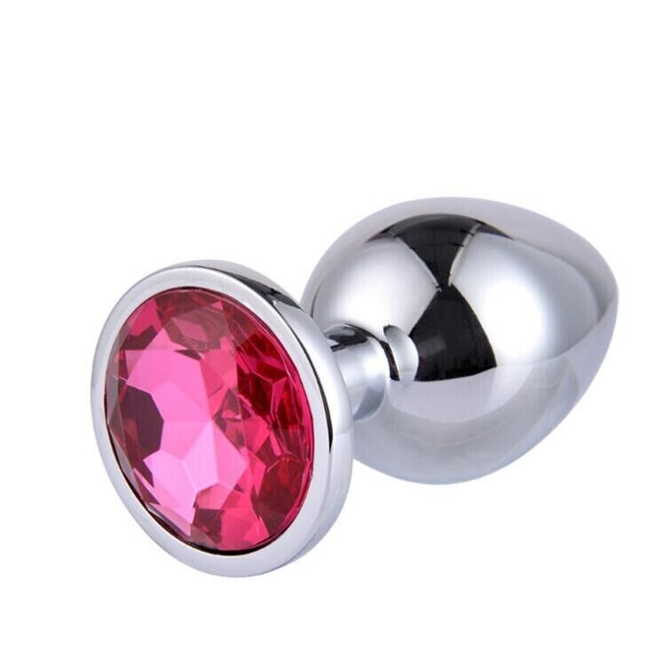 Crystal Anal Plug Set in Graduating Sizes (Pink)