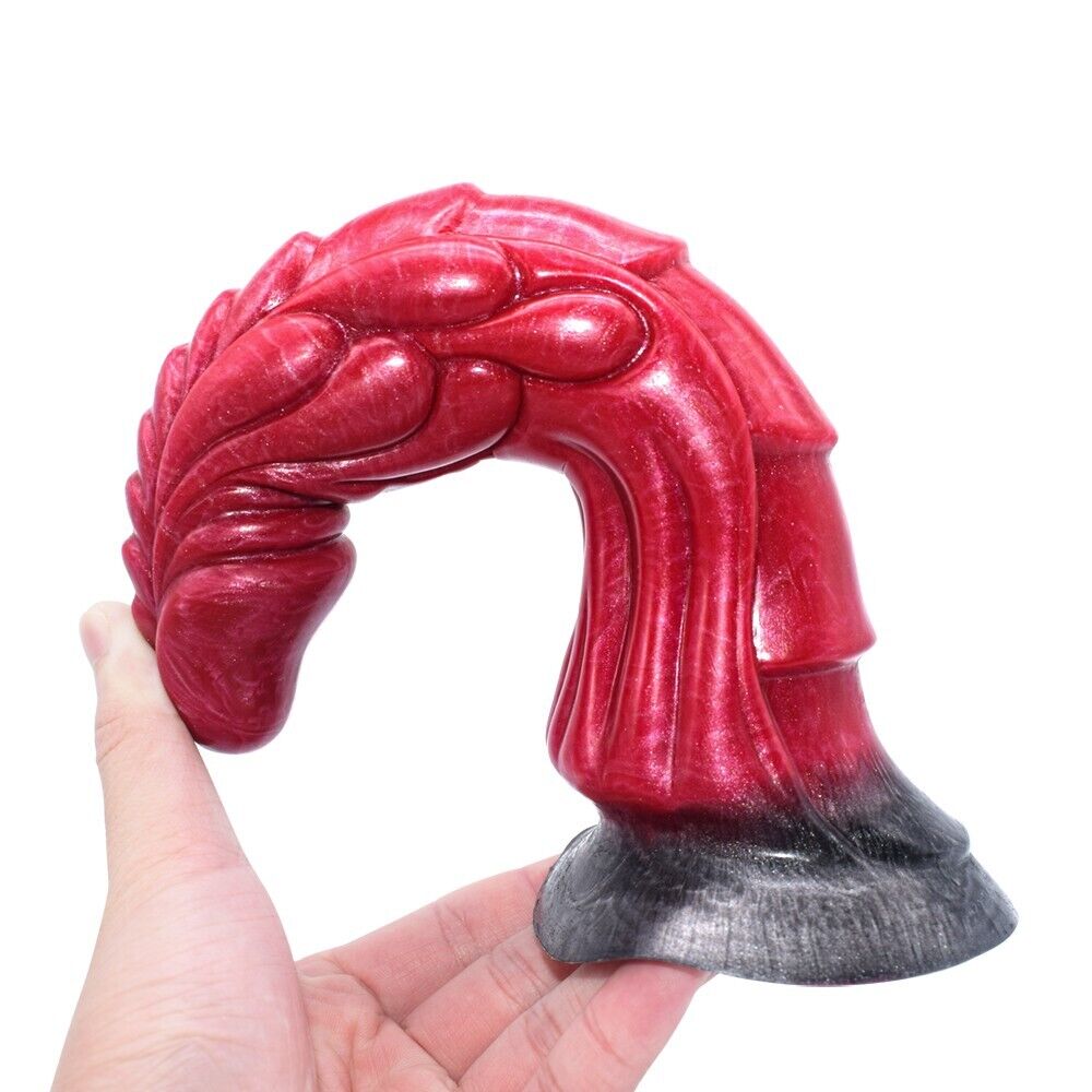 Mystical Fusion - Red and Black Fantasy Dildo - 8.5Inch Length & 2Inch Girth