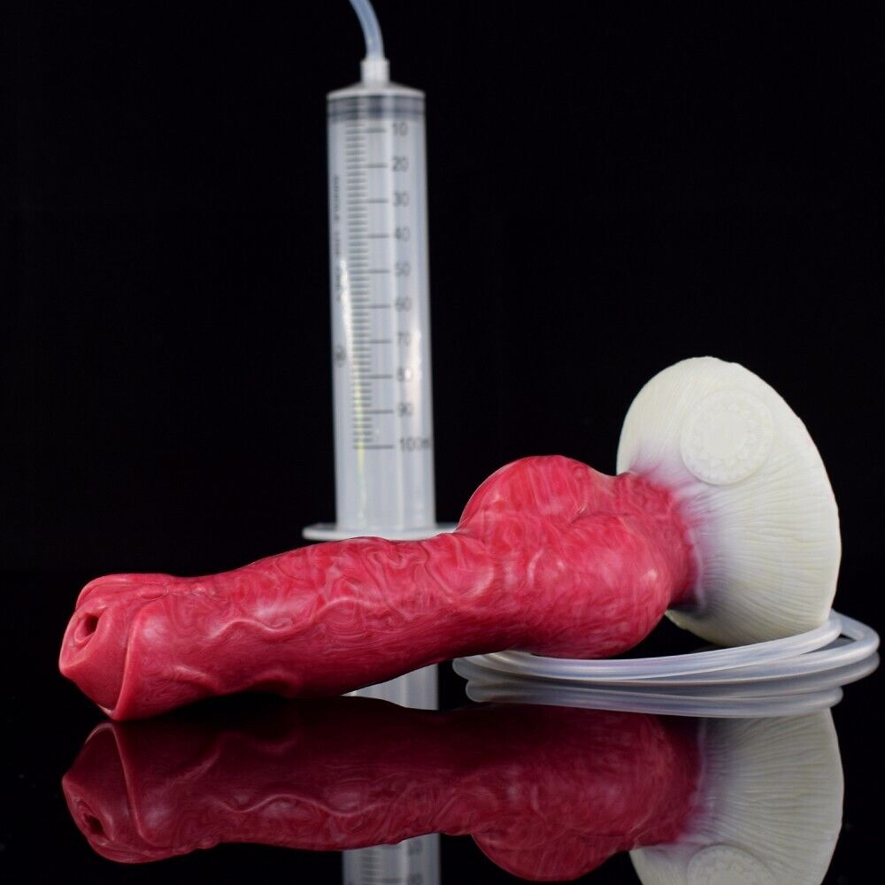 Fantasy Squirting Dildo with Injector & Hand Pump - Hellfire Roar