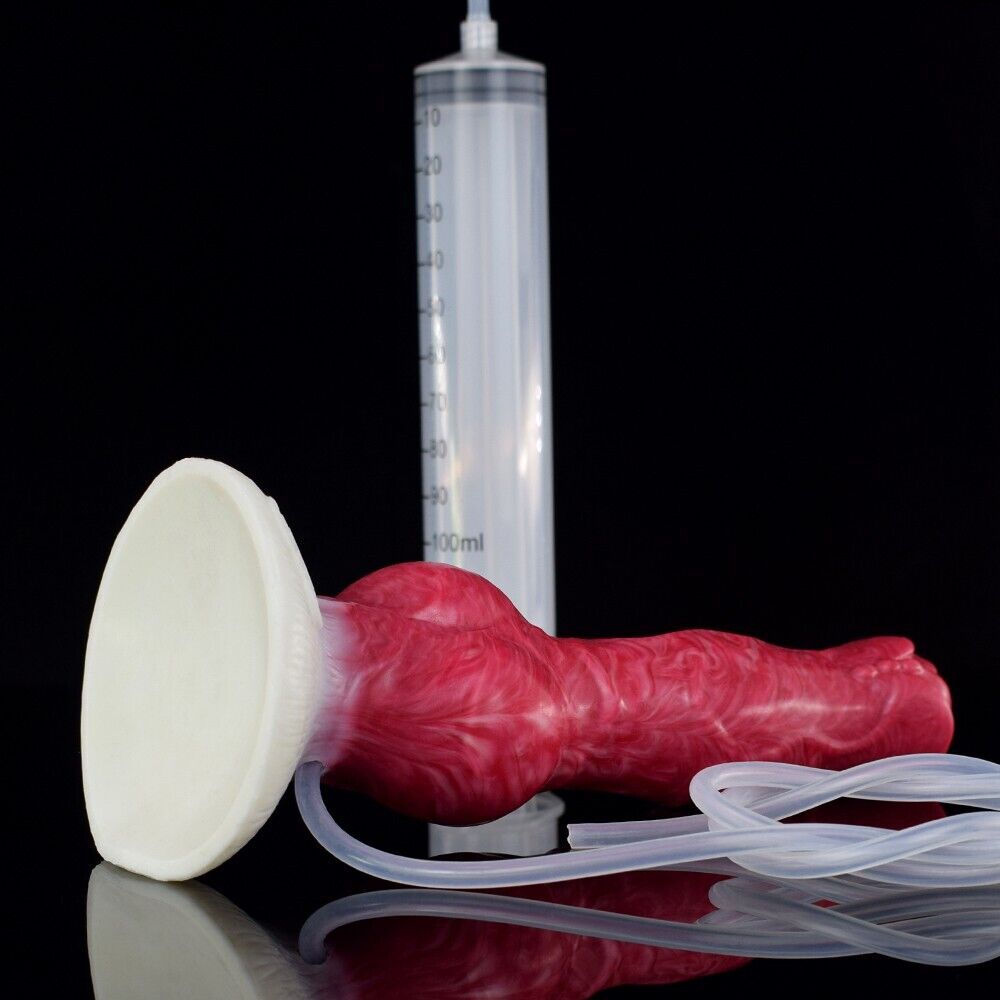 Fantasy Squirting Dildo with Injector & Hand Pump - Hellfire Roar
