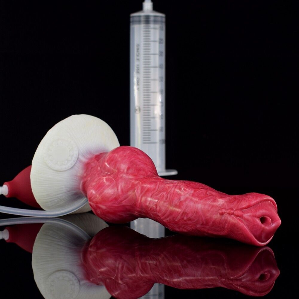 Fantasy Squirting Dildo with Injector & Hand Pump - Hellfire Roar