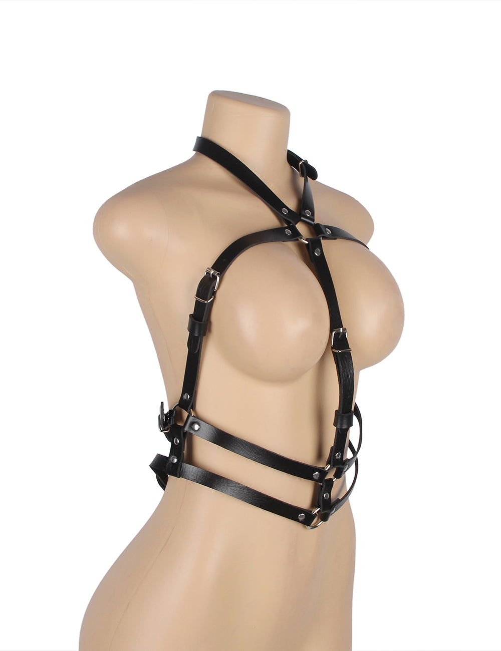 The Obsidian Chest Harness – Faux Leather Body Harness