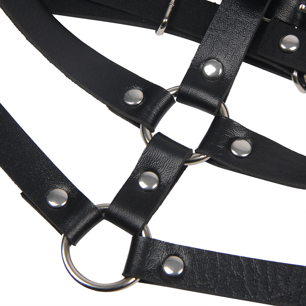 The Obsidian Chest Harness – Faux Leather Body Harness