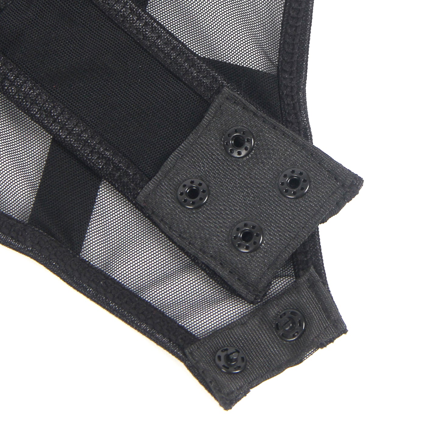 The Midnight Mesh Bodysuit Curve – PU Leather Look Lingerie