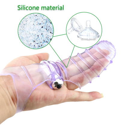 Vibrating Finger Massager - Intense Clitoral Stimulation - Soft Medical Silicone