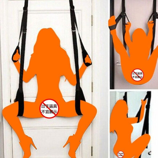 Bondage Leg Spread Door Harness - Adjustable