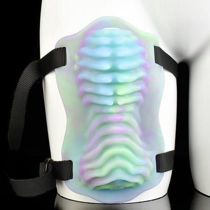 Vibrating Vaginal Glowing Grinding Pad – Alien Ribbed Pleasure Plate, USB