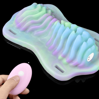 Vibrating Vaginal Glowing Grinding Pad – Alien Ribbed Pleasure Plate, USB