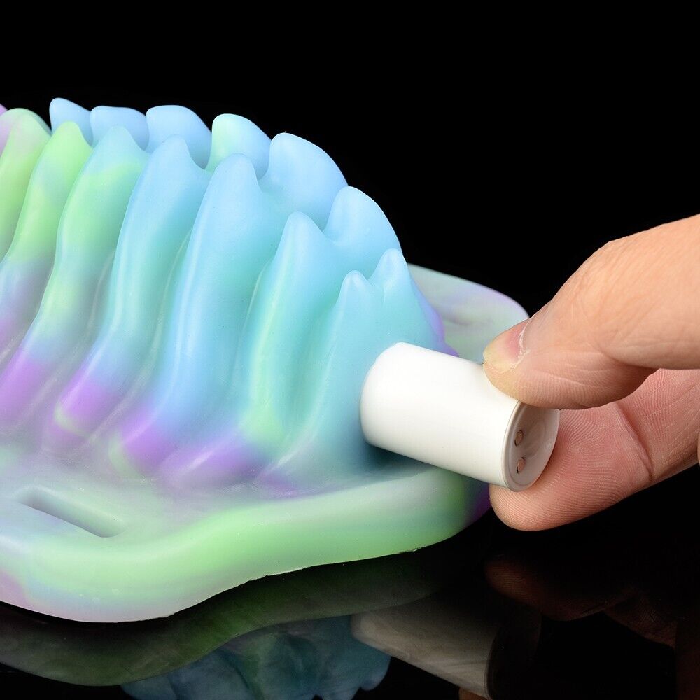 Vibrating Vaginal Glowing Grinding Pad – Alien Ribbed Pleasure Plate, USB