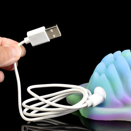 Vibrating Vaginal Glowing Grinding Pad – Alien Ribbed Pleasure Plate, USB