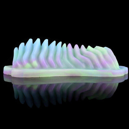 Vibrating Vaginal Glowing Grinding Pad – Alien Ribbed Pleasure Plate, USB