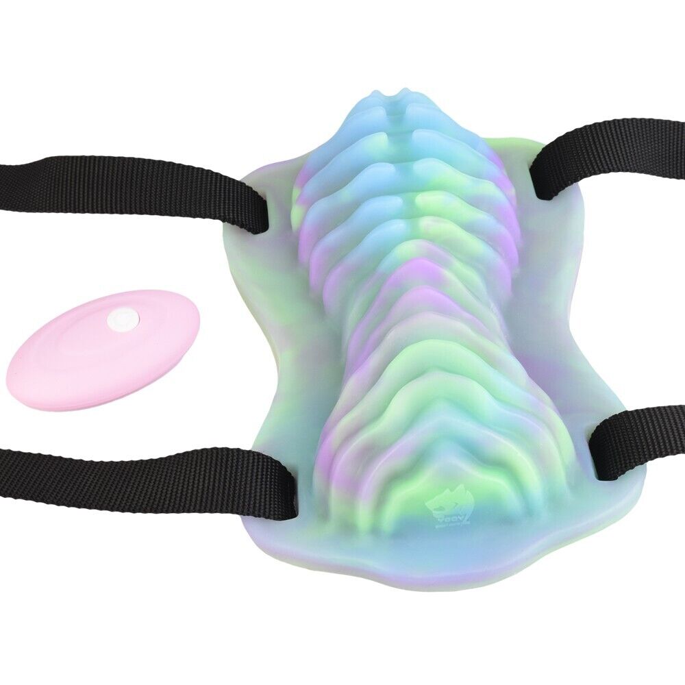 Vibrating Vaginal Glowing Grinding Pad – Alien Ribbed Pleasure Plate, USB