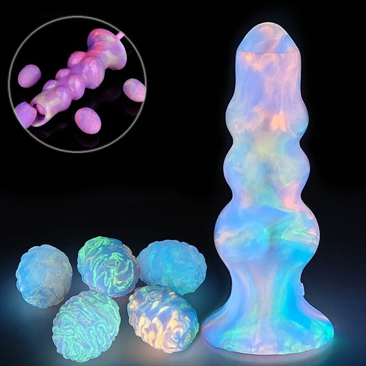 Glow-In-The-Dark Alien Egg Depositor with Plunger and 6 Eggs