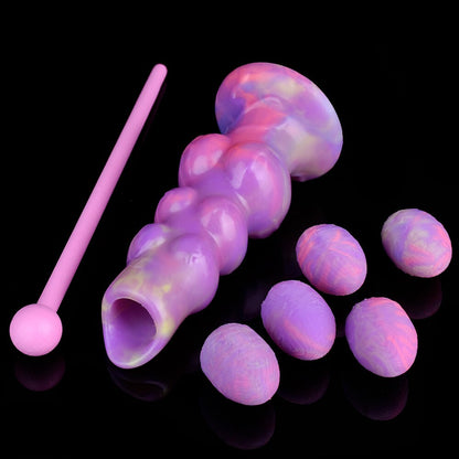 Glow-In-The-Dark Alien Egg Depositor with Plunger and 6 Eggs