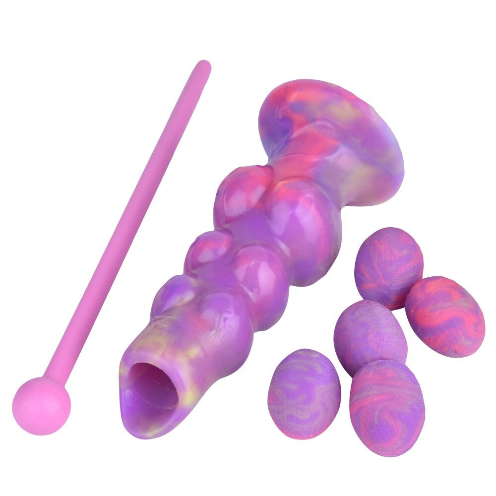 Glow-In-The-Dark Alien Egg Depositor with Plunger and 6 Eggs