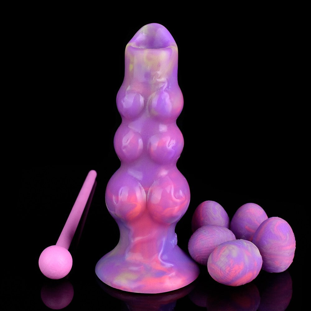 Glow-In-The-Dark Alien Egg Depositor with Plunger and 6 Eggs