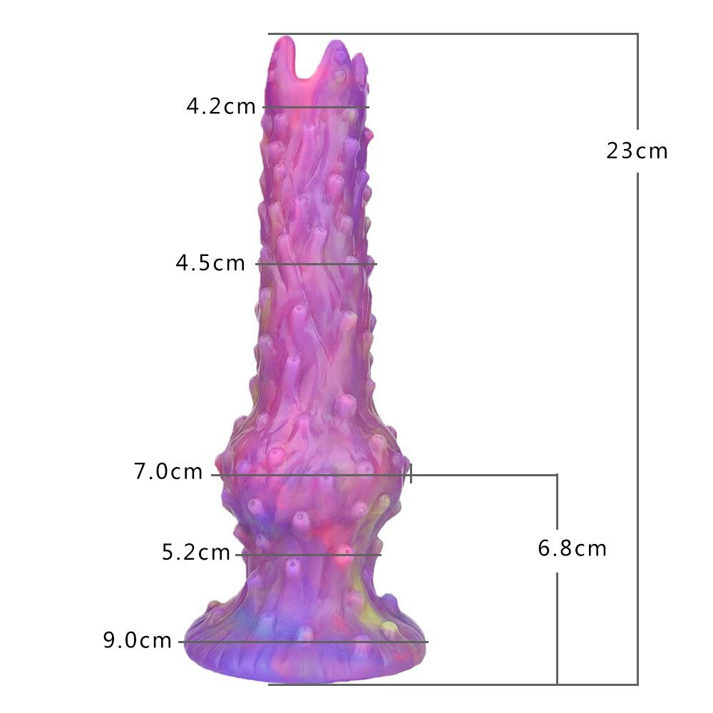 Fantasy Egg-Laying Tentacle Dildo with Textured Shaft & Glow-in-the-Dark