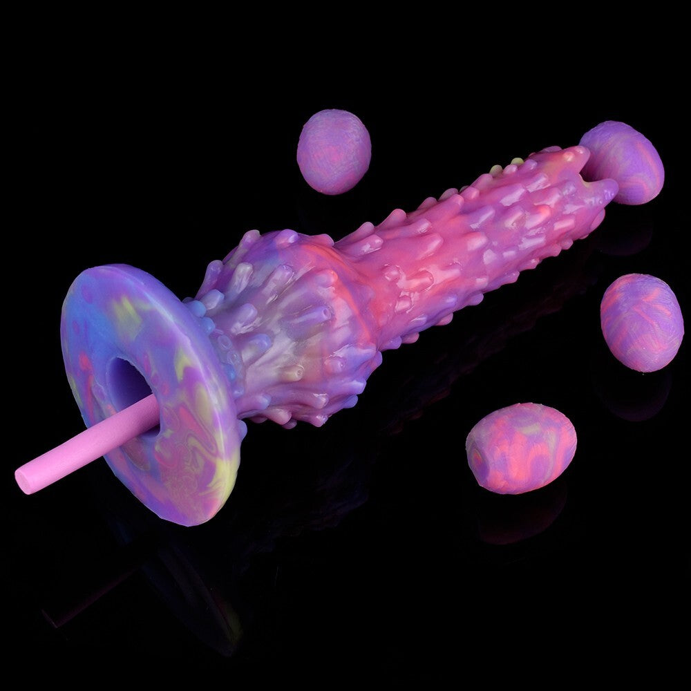 Fantasy Egg-Laying Tentacle Dildo with Textured Shaft & Glow-in-the-Dark