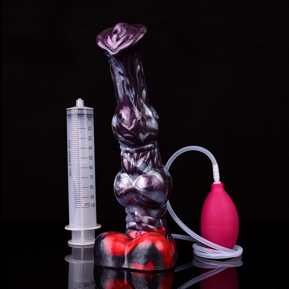 Squirting Fantasy Dildo with Suction Base – Strap-On Compatible Toy -The Torrent
