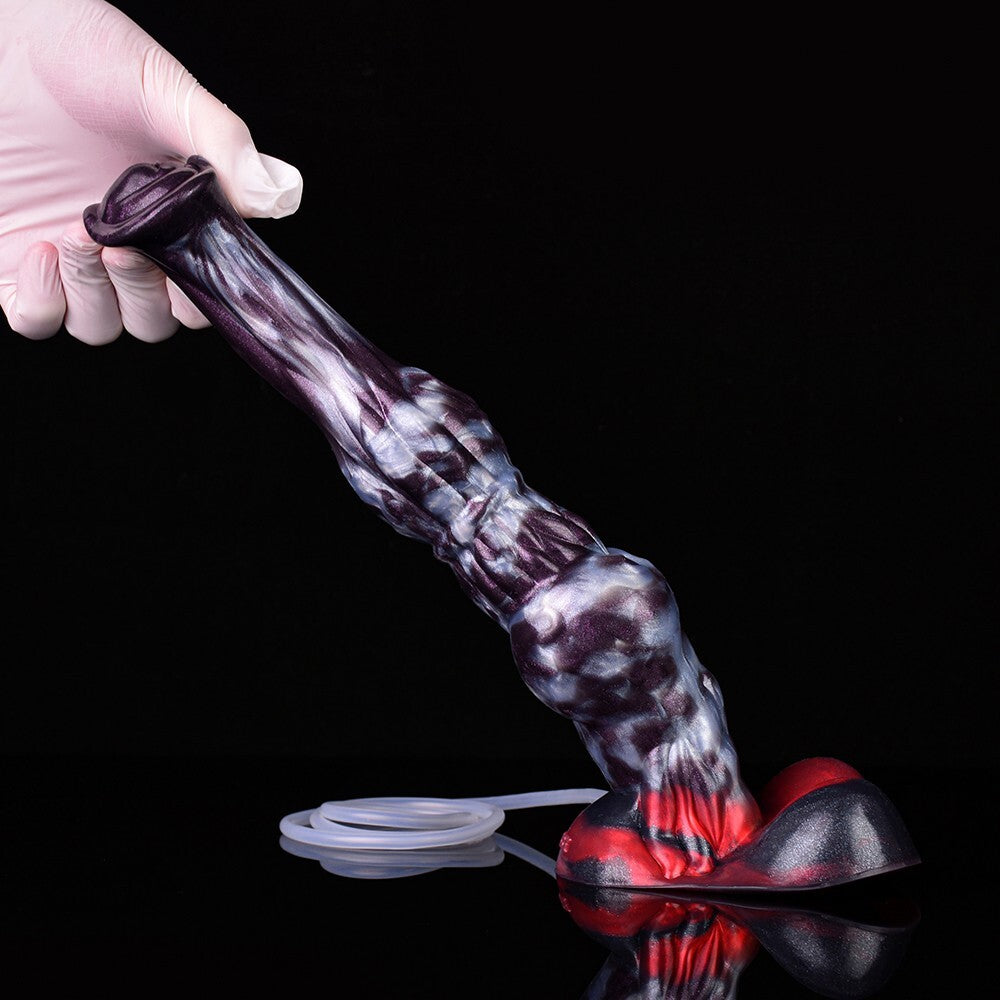 Squirting Fantasy Dildo with Suction Base – Strap-On Compatible Toy -The Torrent