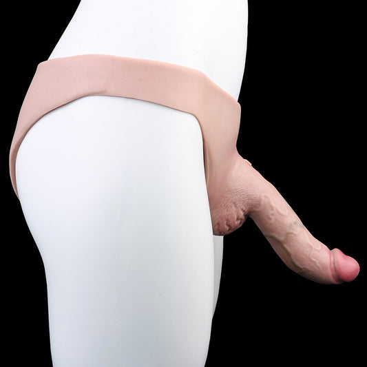 Realistic Wearable Penis Sleeve Pants | 7.3" Strap-On Extender | Hollow Core