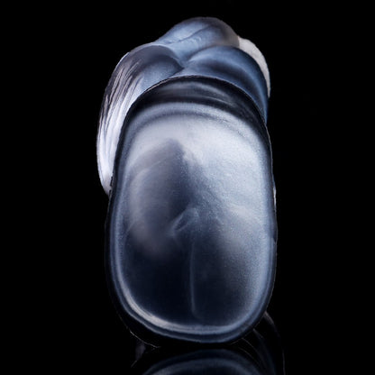 Fantasy Silicone Masturbator 6.3" Dual Channel Stroker Textured Medical-Grade