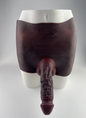 Silicone Hollow Penis Pants Brown 8.8" Wearable Extension Realistic Design
