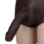 Silicone Hollow Penis Pants Brown 9.6" Wearable Sleeve Hyper Realistic