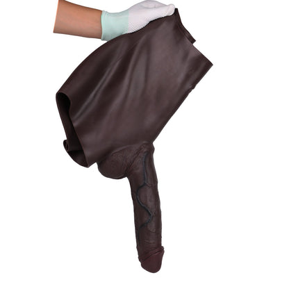 Silicone Hollow Penis Pants Brown 9.6" Wearable Sleeve Hyper Realistic